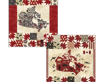 Patrón de edredón Canada Proud Digital Dos versiones 42.5 X 48.5"