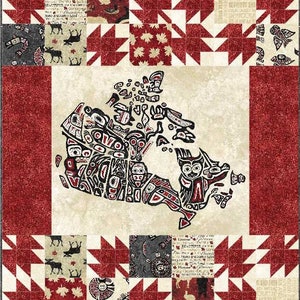 Canada Proud   quilt pattern panel from Northcott Fabrics two version of pattern 42 X 48 inches finished product