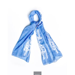 Light blue and white summer fashion Scarf