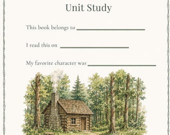 Little House Big Woods Unit Study | Homeschool Printable K-2 (Digital Download)