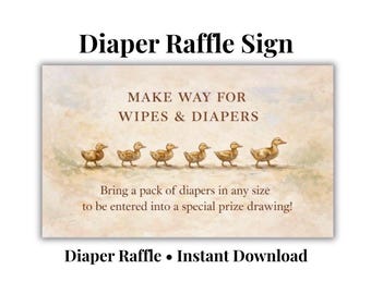Diaper Raffle Sign | Baby Shower Ducks (Instant Download)