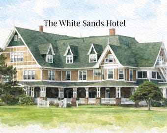 White Sands Hotel Print | Anne of Green Gables Coastal Art (Digital Download)