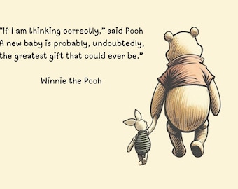 Winnie the Pooh baby shower card