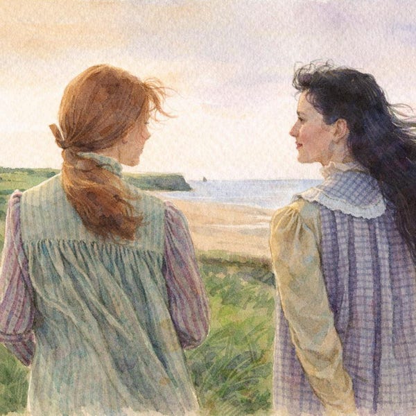 Anne of Green Gables literaire landschapsdruk, aquarel vintage verhalenboek (digitale download)