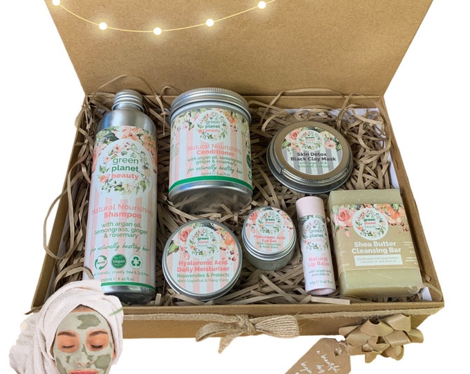 Plastic Free Pamper Box, Beauty Box, Vegan Beauty, Vegan Products, Pamper Products, Anti-Wrinkle, Anti-Ageing, Gifts, Beauty Gifts