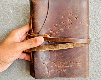 Leather Journal, Gratitude Writing Journals, Rustic Travel Journal, Red Leather NoteBook, Gifts for Women, Unique Travel Gifts