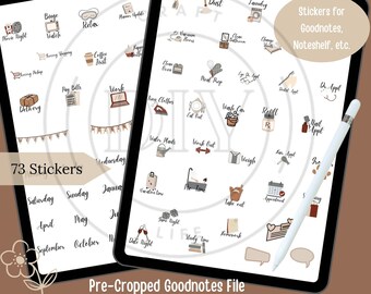 Everyday Life Digital Stickers | Goodnotes File | Functional Sticker Set | Clipart Stickers | Digital Planner Stickers | PNG File