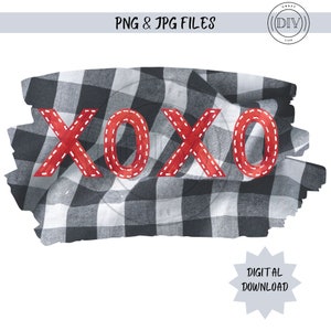XOXO Hugs and Kisses Digital Download | Digital Sublimation Design | PNG Download | Printable JPG Design