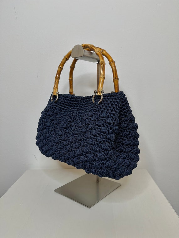 Crochet bag with leather base pattern sale