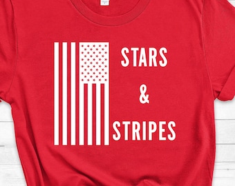 Koszulka Stars and Stripes, Koszulka Independence Day, Koszulka 4 lipca, Dzień Niepodległości, 4 lipca, Koszulka 4 lipca śmieszna, Czerwony, biały i niebieski