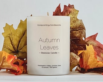 Autumn Leaves Beeswax Candle