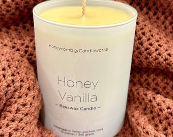 Honey Vanilla Beeswax Candle