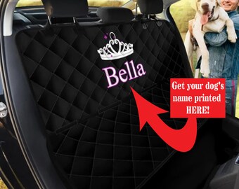 Dog Mom Gift Personalized Dog Car Seat Cover Waterproof SUV Protector + Free Paw Necklace for Dog Lovers