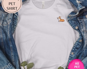 Custom Embroidered  Pet T-shirt, Personalized Embroidery Tee, Embroidered Tee, Custom Tee, Embroidered T Shirt Gift