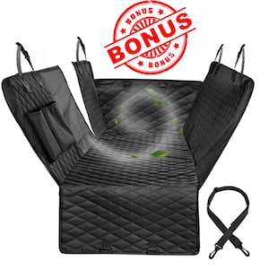 Waterproof Breathable Dog Car Seat Cover || Rear Dog Seat || Mat Hammock Cushion Protector || With Zipper, Protective Mesh And Pockets