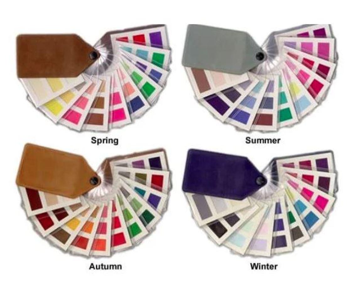 Seasonal Swatch Fans for Colour Analysis Summer, Winter, Autumn and ...