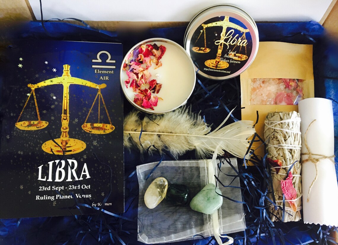 Libra Gift Set Libra Birthday Gift Birthday Gift Sets Happy Etsy