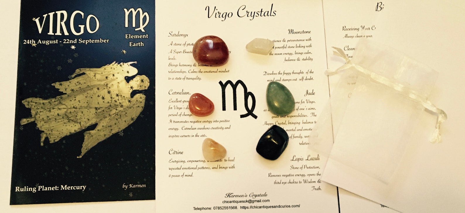 Virgo Crystal Set Virgo Birthstones Virgo Gemstone Set. Etsy