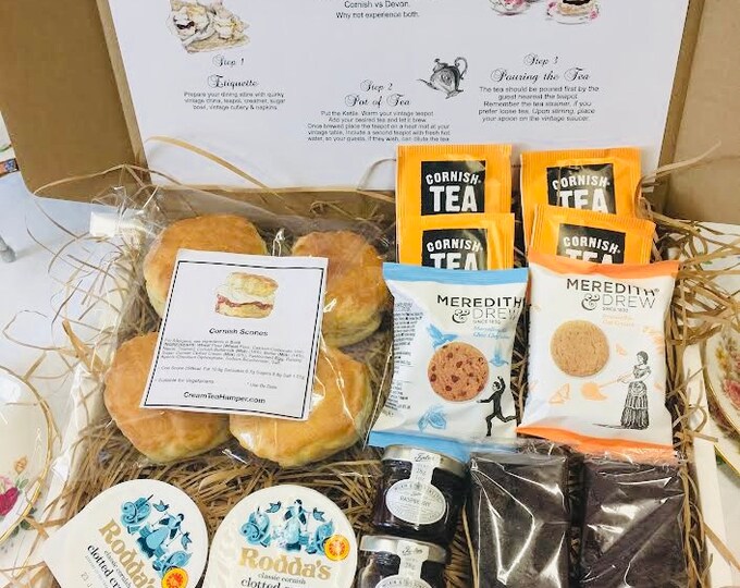 Afternoon Cream Tea Hamper, Cornish Cream Tea Hamper, Birthday Gift