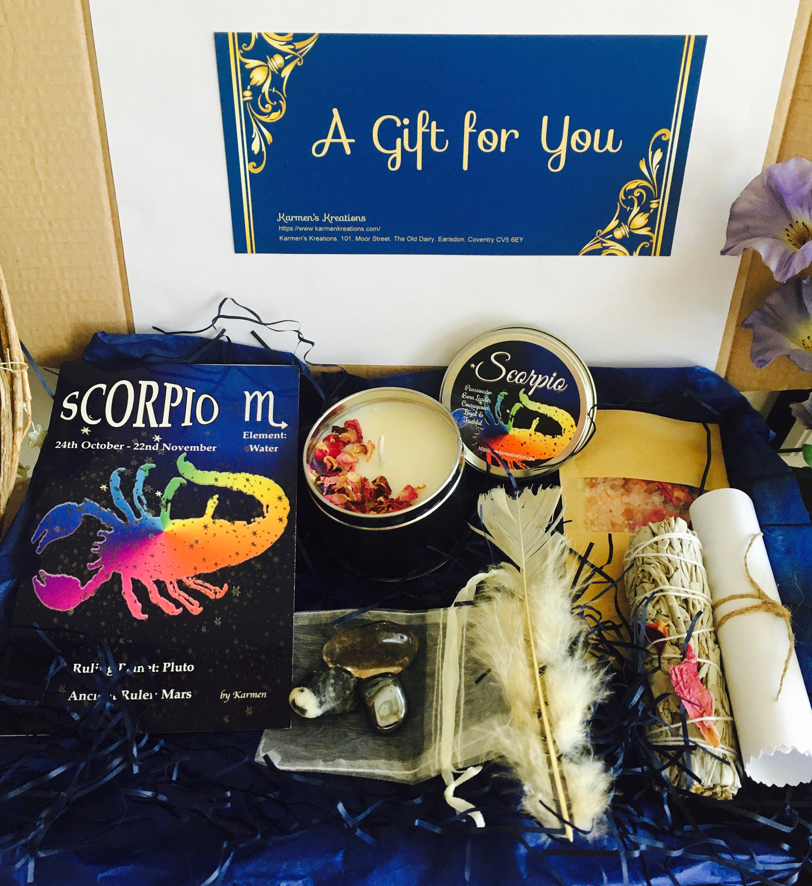 Scorpio Gift Set Scorpio Birthday Gift Birthday Gift Sets Etsy