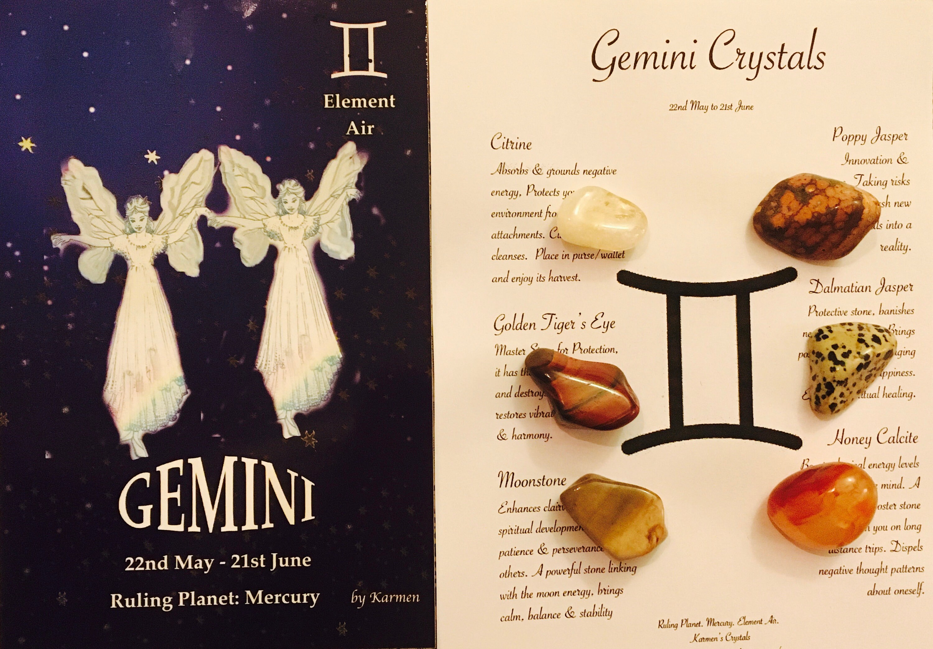 Gemini Birthstones Gemini Crystal Set May Birthstones June Etsy 日本