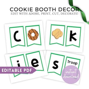 Girl Scout Cookie Booth Decor Editable Girl Scouts Banner Printable Girl Scout Decor Scout Cookie Sales Brownie Girl Scout Digital Download