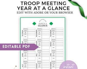 Girl Scout Printable Girl Scouts Leader Planner Girl Scout Leader Daisy Girl Scout Brownie Troop Leader Binder Girl Scout Digital Download