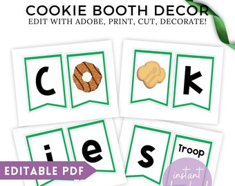 Girl Scout Cookie Booth Decor Editable Girl Scouts Banner Printable Girl Scout Decor Scout Cookie Sales Brownie Girl Scout Digital Download