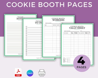 Planificador de puesto de galletas de Girl Scouts: Hoja de registro y organizador de trabajadores (descarga digital)