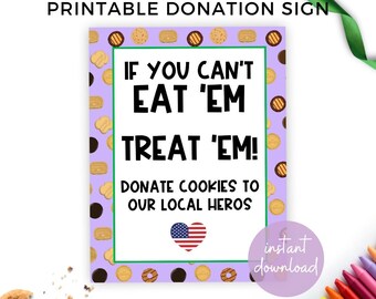 Pfadfinderin Cookie Spendenschild: Treat Our Heroes (Digitaler Download)
