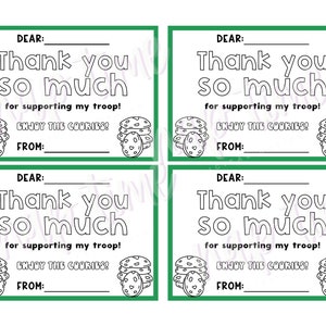 Girl Scout Cookie Thank You Girl Scouts Printable Girl Scout Coloring ...