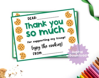 Girl Scout Cookie Thank You Girl Scouts Printable Girl Scout Coloring ...