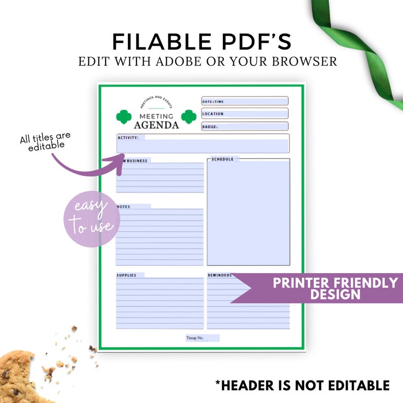 Girl Scout Printable Girl Scouts Leader Planner Girl Scout - Etsy UK
