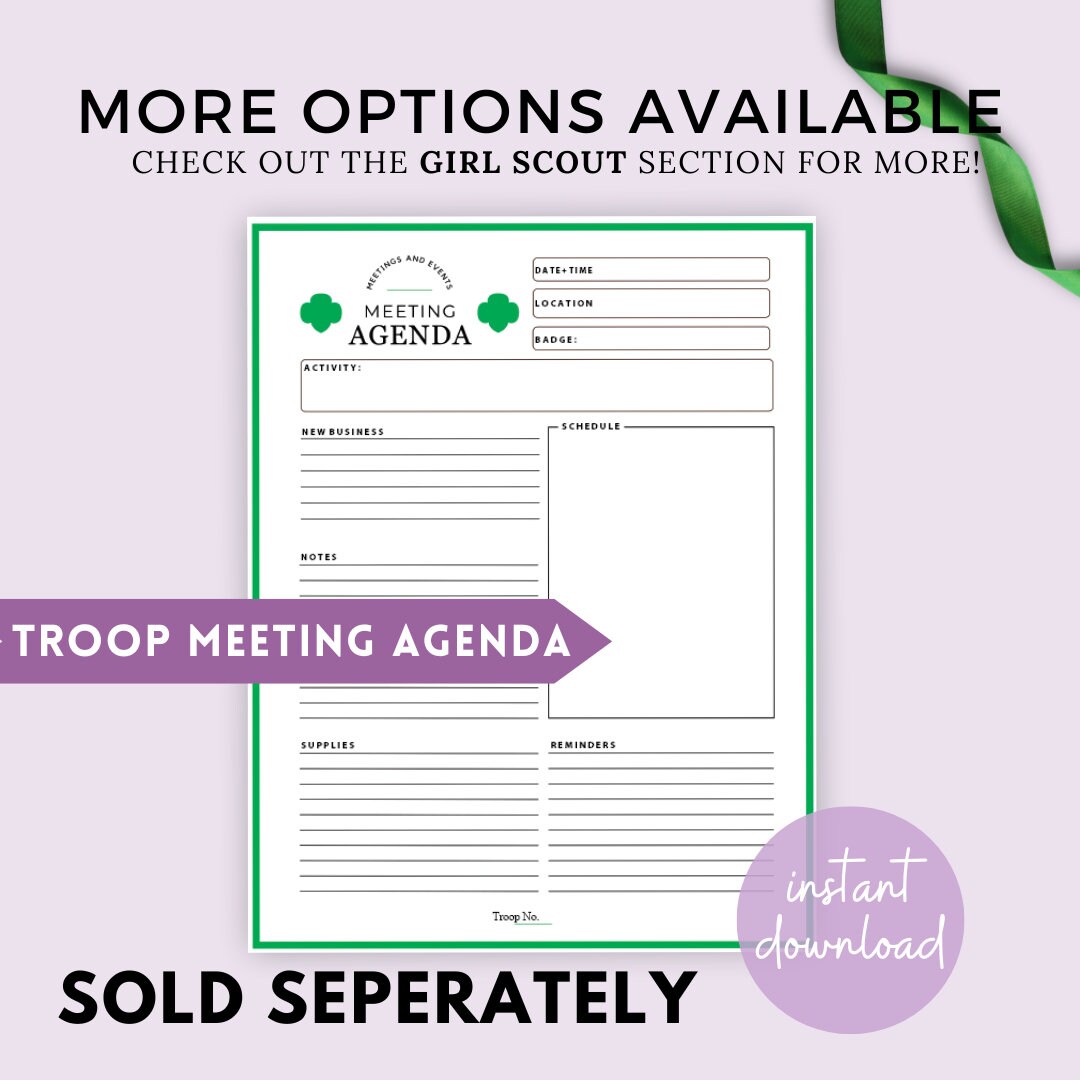 Girl Scout Printable Girl Scouts Leader Planner Girl Scout Leader Daisy