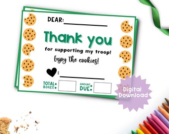 Girl Scout Cookie Thank You Girl Scouts Printable Girl Scout Coloring ...