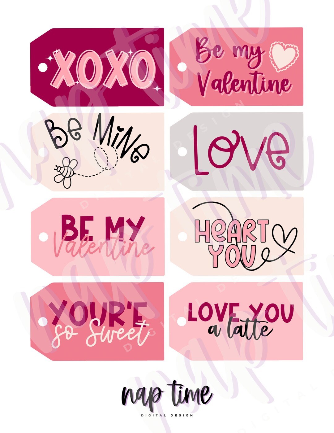Printable Valentines Day Gift Tags Printable Cute Gift Tag Printable ...