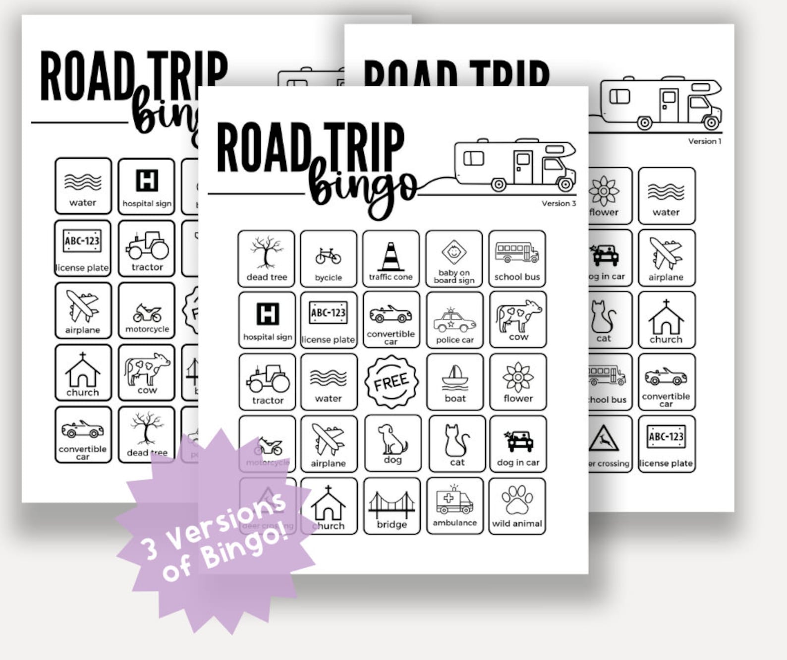 Road Trip Printable Games Car Printable Activities Kids Road Trip Games Printable Roadtrip Games ...