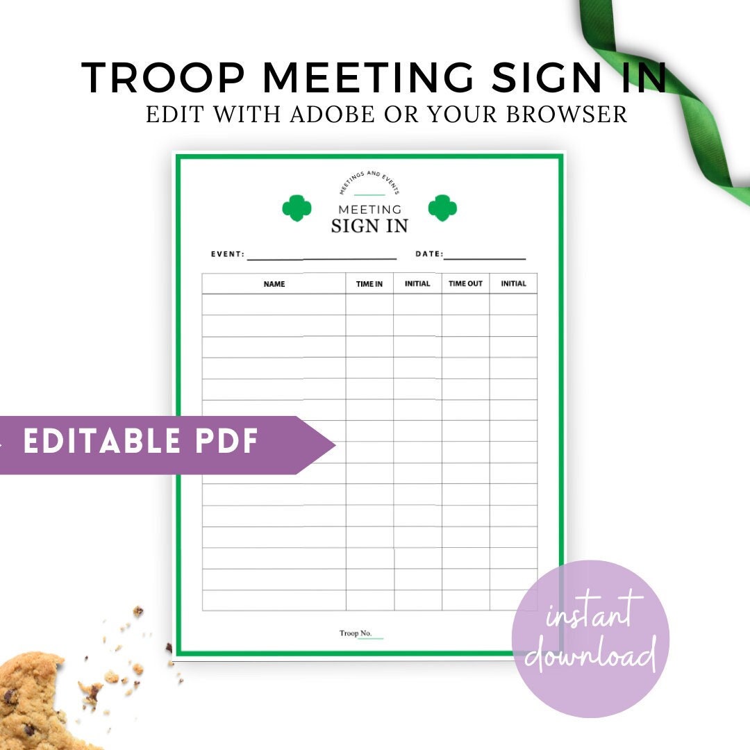 Girl Scout Printable Girl Scouts Leader Planner Girl Scout - Etsy
