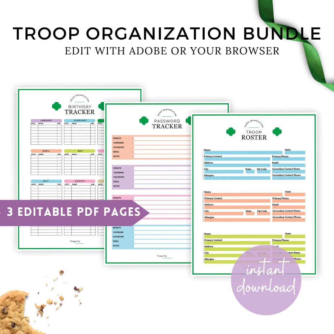 Girl Scout Printable Girl Scouts Leader Planner Girl Scout Leader Daisy