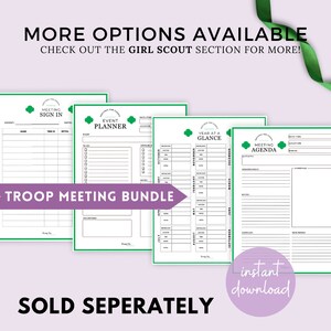 Girl Scout Printable Girl Scouts Leader Planner Girl Scout - Etsy