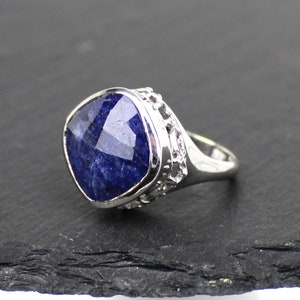 Lapis lazuli silver ring, 925 silver, size. 54
