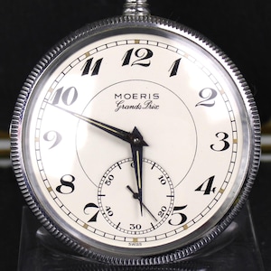 ★1950年代Swissヴィンテージ★MOERIS名機❣️grand prix稼働 Moeris Grand Prix, Pocket Watch, Switzerland Around 1930 - Etsy