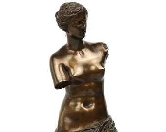 Sculpture antique en bronze, Vénus de Milo, Aphrodite, 39,5 cm (Sculpture antique en bronze, Vénus de Milo, Aphrodite, 39,5 cm)