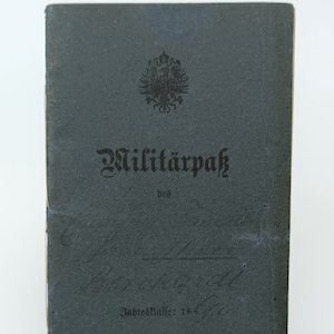 Historical military pass, Prussia 1890