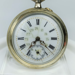 Gold-plated antique men&#39;s pocket watch, late 19th century