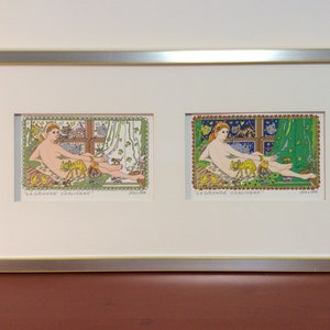 Rare lithograph, James Rizzi, La Grande Odalisque, 1998
