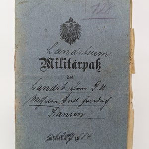 Military passport, Prussian provincial infantry, 1st WW