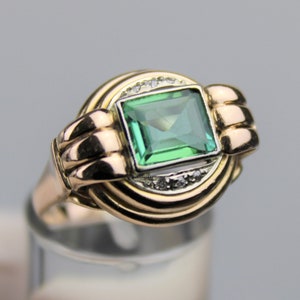 Antique 1940&#39;s diamond ring, 14k, 6 diamonds