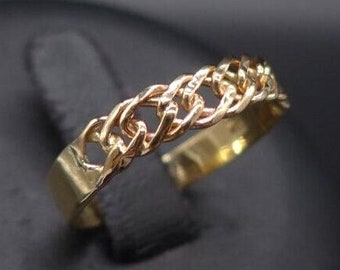 Gourmette Chaîne En Or Jaune 14 Carats Avec Diamants - Occasion, état Comme Neuf