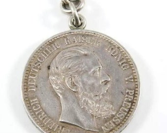 ヴィンテージ プロイセンコイン – 2マルク 1901年 – ドイツ帝国銀貨